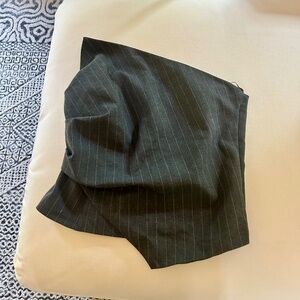 Zara Asymmetrical pinstriped top SZ L